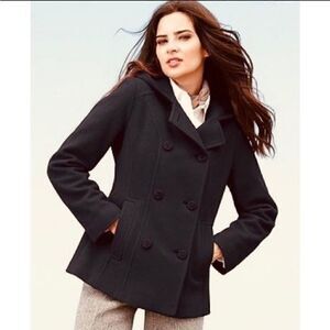 Jason Kole Double-Breasted Pea Coat Gray Size L